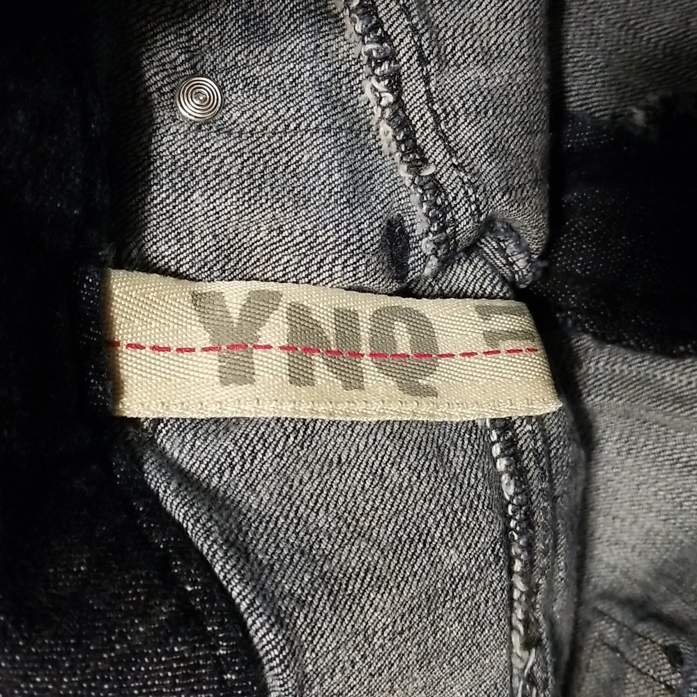 Navy High Rise Buttoned Jeans - Picture 2 of 9